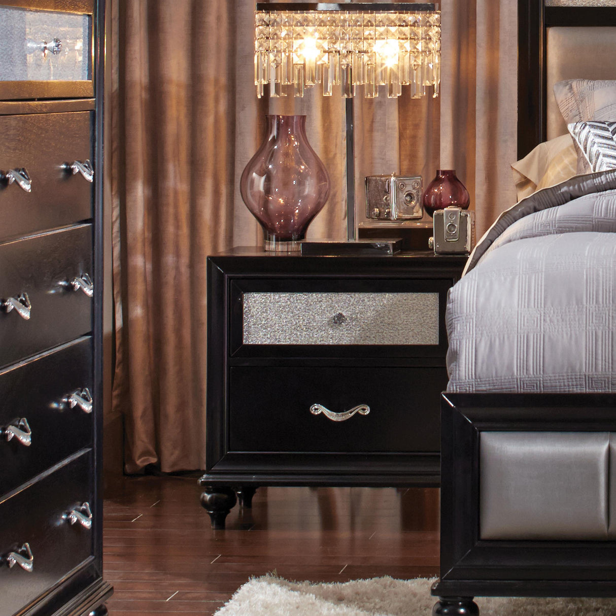 Coaster Barzini 2-drawer Nightstand Black