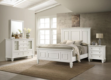 Coaster Sandy Beach 4-piece California King Bedroom Set Cream White