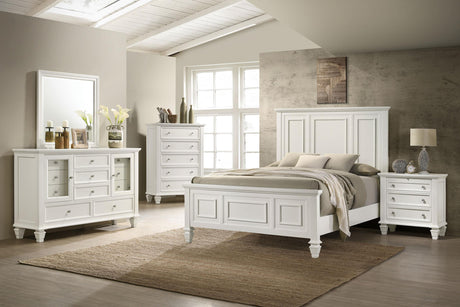 Coaster Sandy Beach 5-piece California King Bedroom Set Cream White