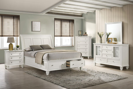 Coaster Sandy Beach 5-piece Eastern King Bedroom Set Cream White