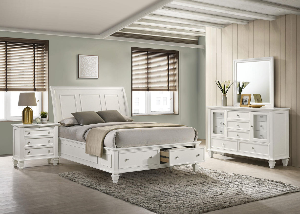Coaster Sandy Beach 4-piece Queen Bedroom Set Cream White