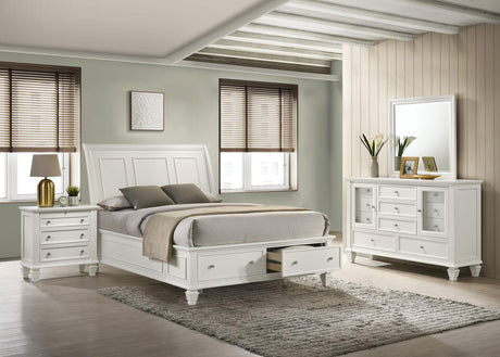 Coaster Sandy Beach 4-piece Queen Bedroom Set Cream White