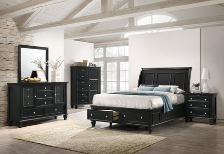 Coaster Sandy Beach 5-piece Eastern King Bedroom Set Black