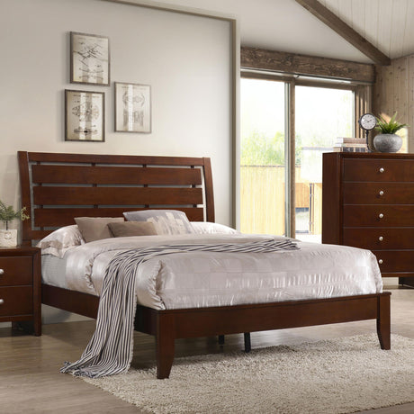 Coaster Serenity Wood Queen Panel Bed Rich Merlot