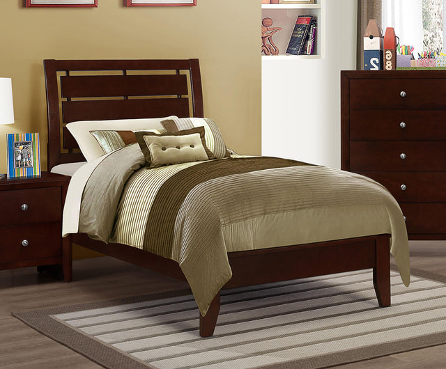 Coaster Serenity Wood Twin Panel Bed Rich Merlot