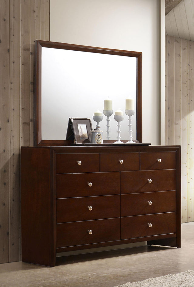 Coaster Serenity 9-drawer Dresser with Mirror Rich Merlot