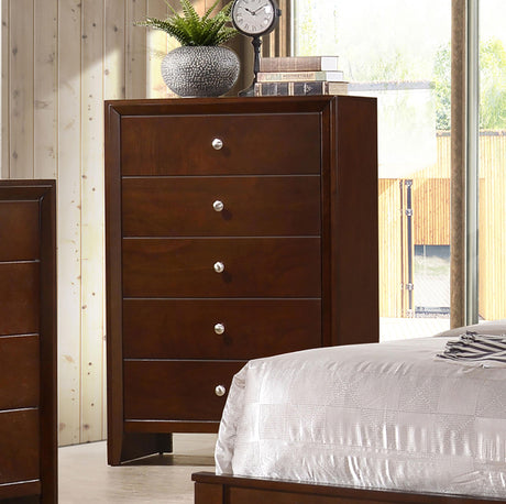 Coaster Serenity 5-drawer Bedroom Chest Rich Merlot