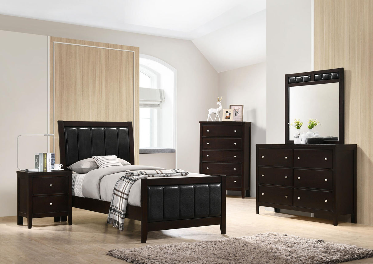Coaster Carlton 5-piece Twin Bedroom Set Cappuccino