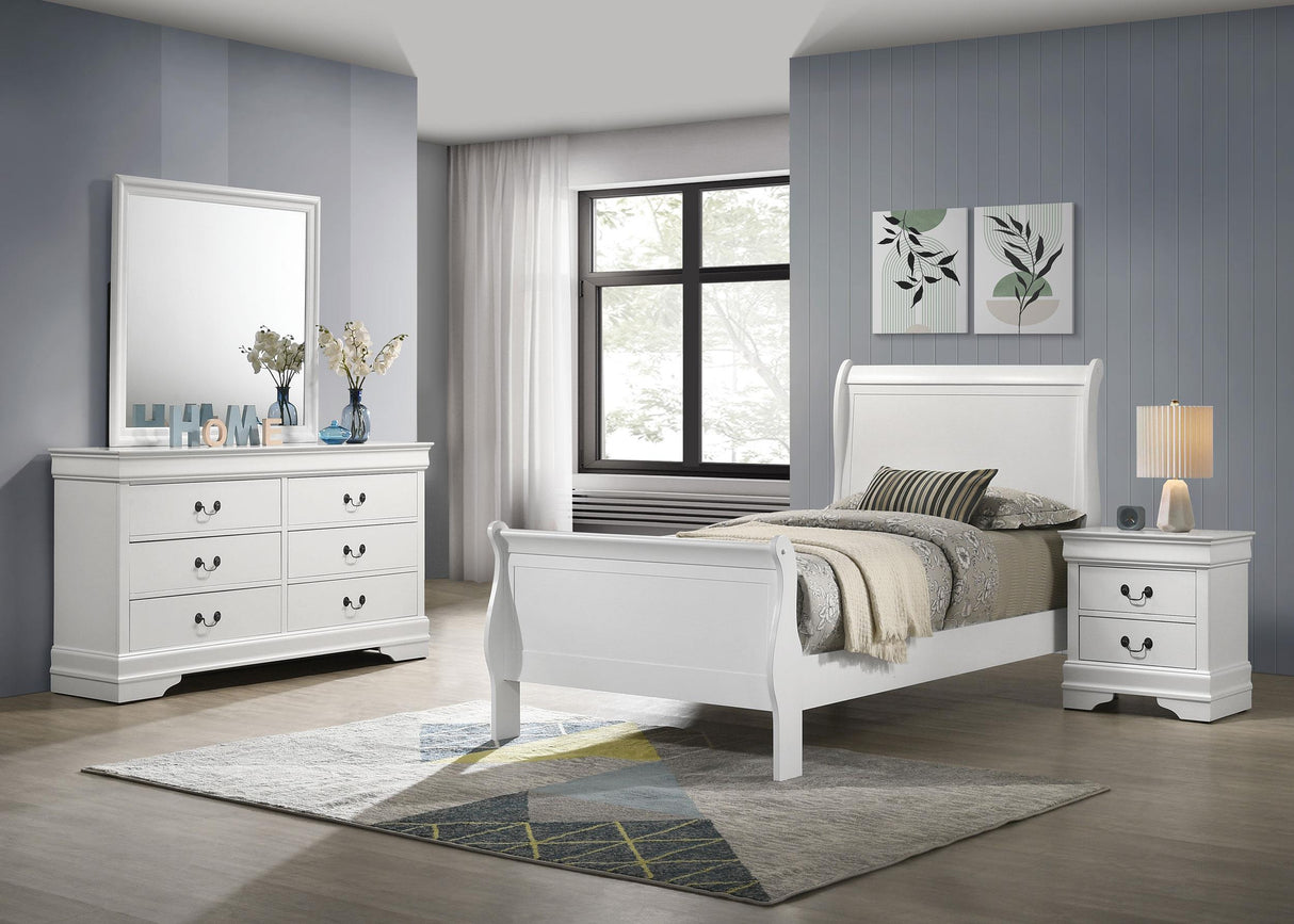 Coaster Louis Philippe 4-piece Twin Bedroom Set White