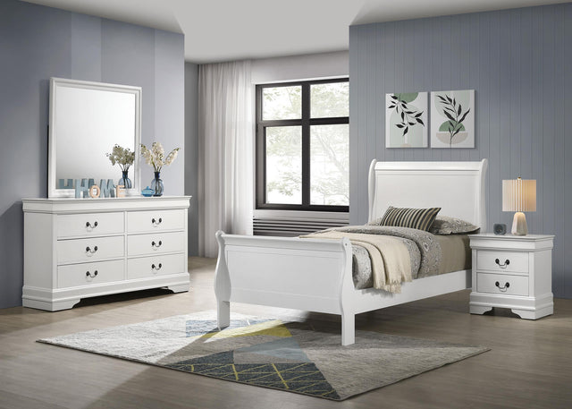 Coaster Louis Philippe 4-piece Twin Bedroom Set White