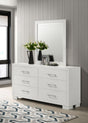 Coaster Jessica 6-drawer Dresser with Mirror Cream White
