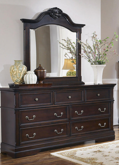 Coaster Cambridge 7-drawer Dresser with Mirror Cappuccino