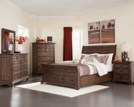 Coaster Elk Grove 4-piece Queen Bedroom Set Vintage Bourbon