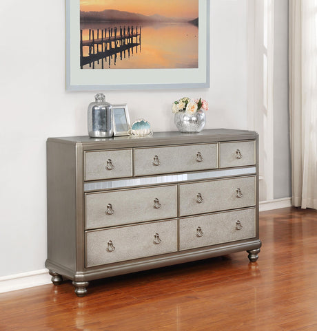 Coaster Bling Game 7-drawer Dresser Metallic Platinum