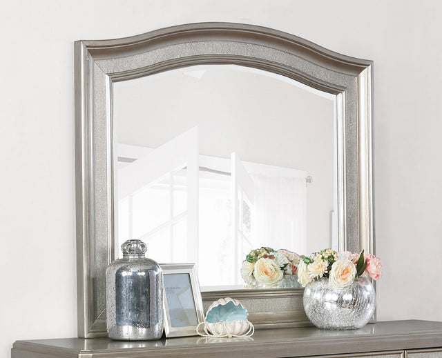 Coaster Bling Game Dresser Mirror Metallic Platinum