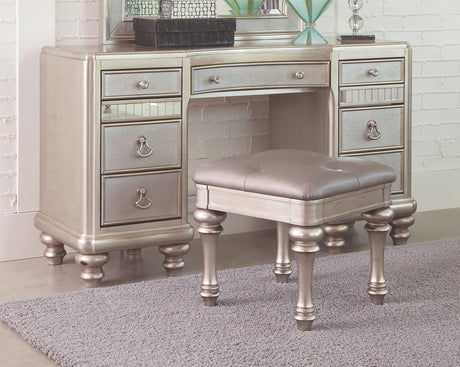 Coaster Bling Game 9-drawer Vanity Table Metallic Platinum