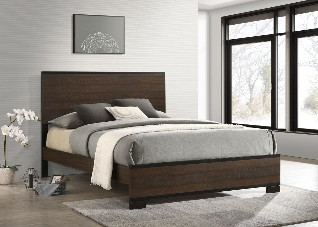 Coaster Edmonton Wood California King Panel Bed Rustic Tobacco