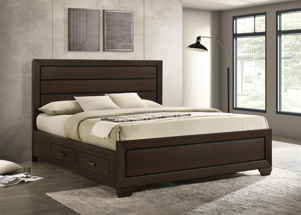Coaster Kauffman Wood California King Storage Panel Bed Dark Cocoa