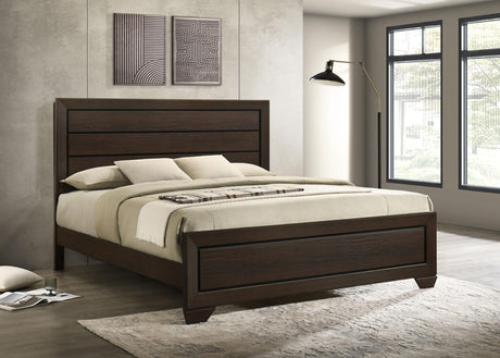 Coaster Kauffman Wood Eastern King Panel Bed Dark Cocoa