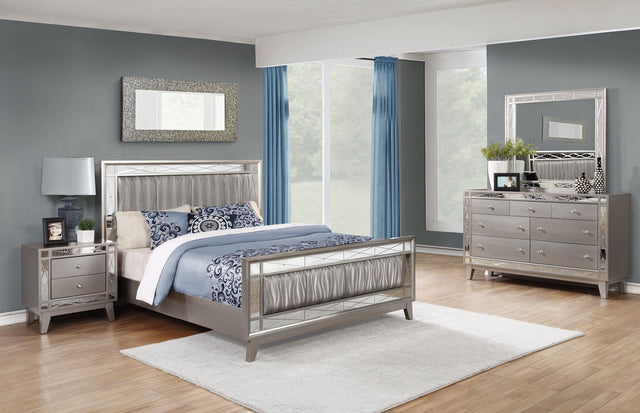 Coaster Leighton 4-piece Full Bedroom Set Metallic Mercury