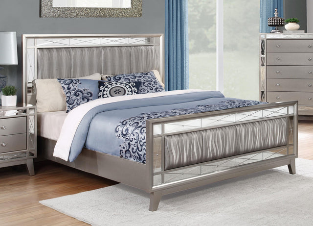 Coaster Leighton Wood Full Panel Bed Metallic Mercury