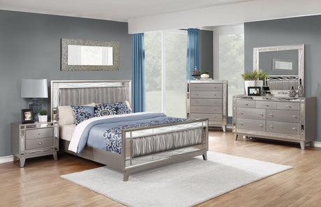 Coaster Leighton 5-piece Eastern King Bedroom Set Metallic Mercury