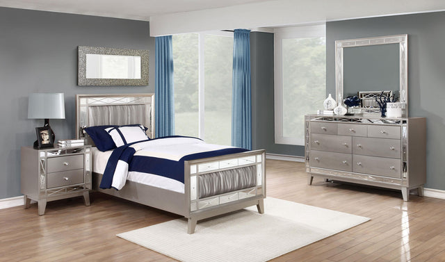 Coaster Leighton 4-piece Twin Bedroom Set Metallic Mercury