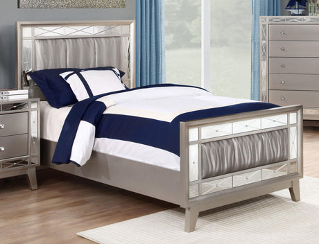 Coaster Leighton Wood Twin Panel Bed Metallic Mercury