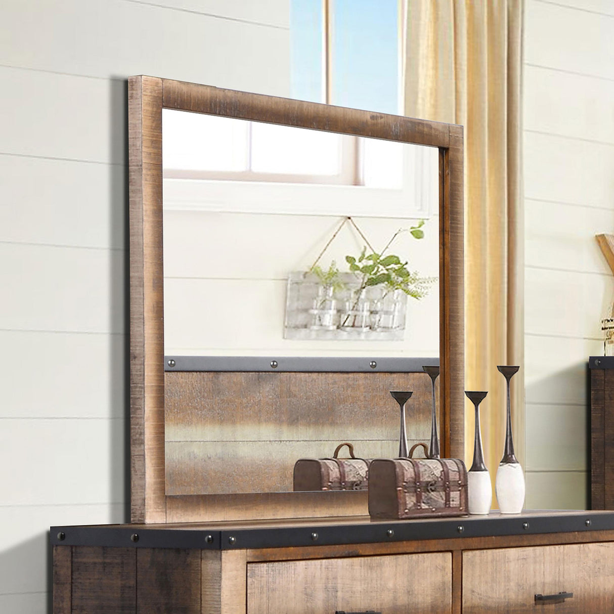 Coaster Sembene Dresser Mirror Distressed Multi-Color