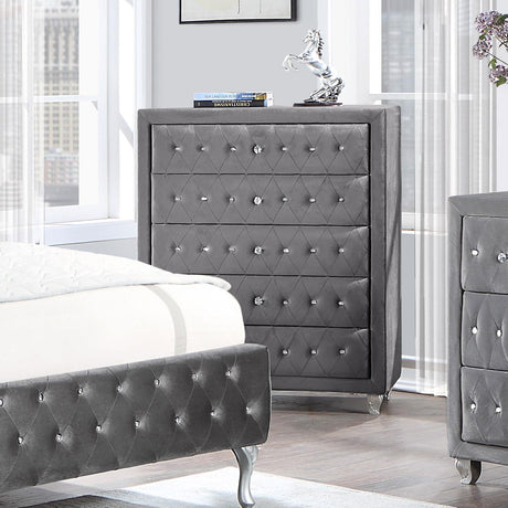 Coaster Deanna 5-drawer Bedroom Chest Grey