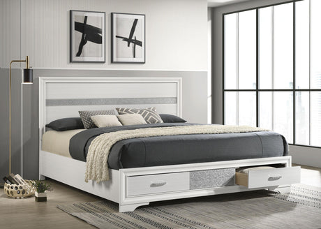 Coaster Miranda 51-inch Wood California King Storage Panel Bed White