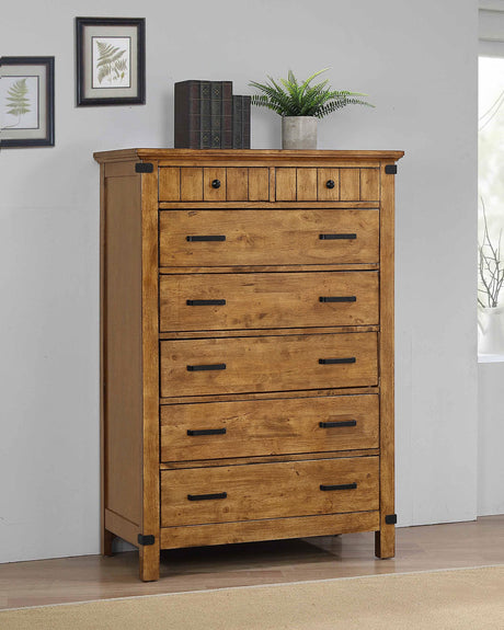 Coaster Brenner 7-drawer Bedroom Chest Rustic Honey