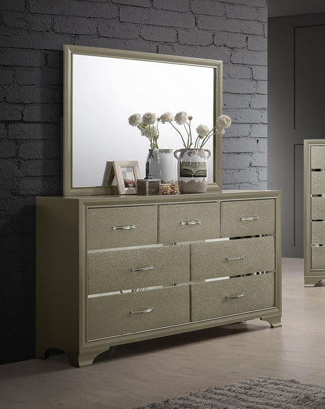 Coaster Beaumont 7-drawer Dresser with Mirror Champagne