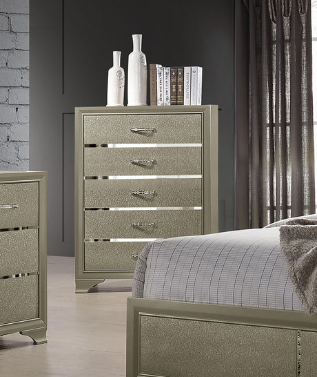 Coaster Beaumont 5-drawer Bedroom Chest Champagne