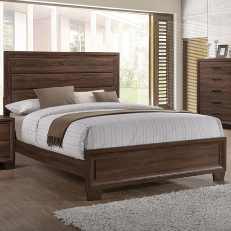 Coaster Brandon Wood Queen Panel Bed Warm Brown