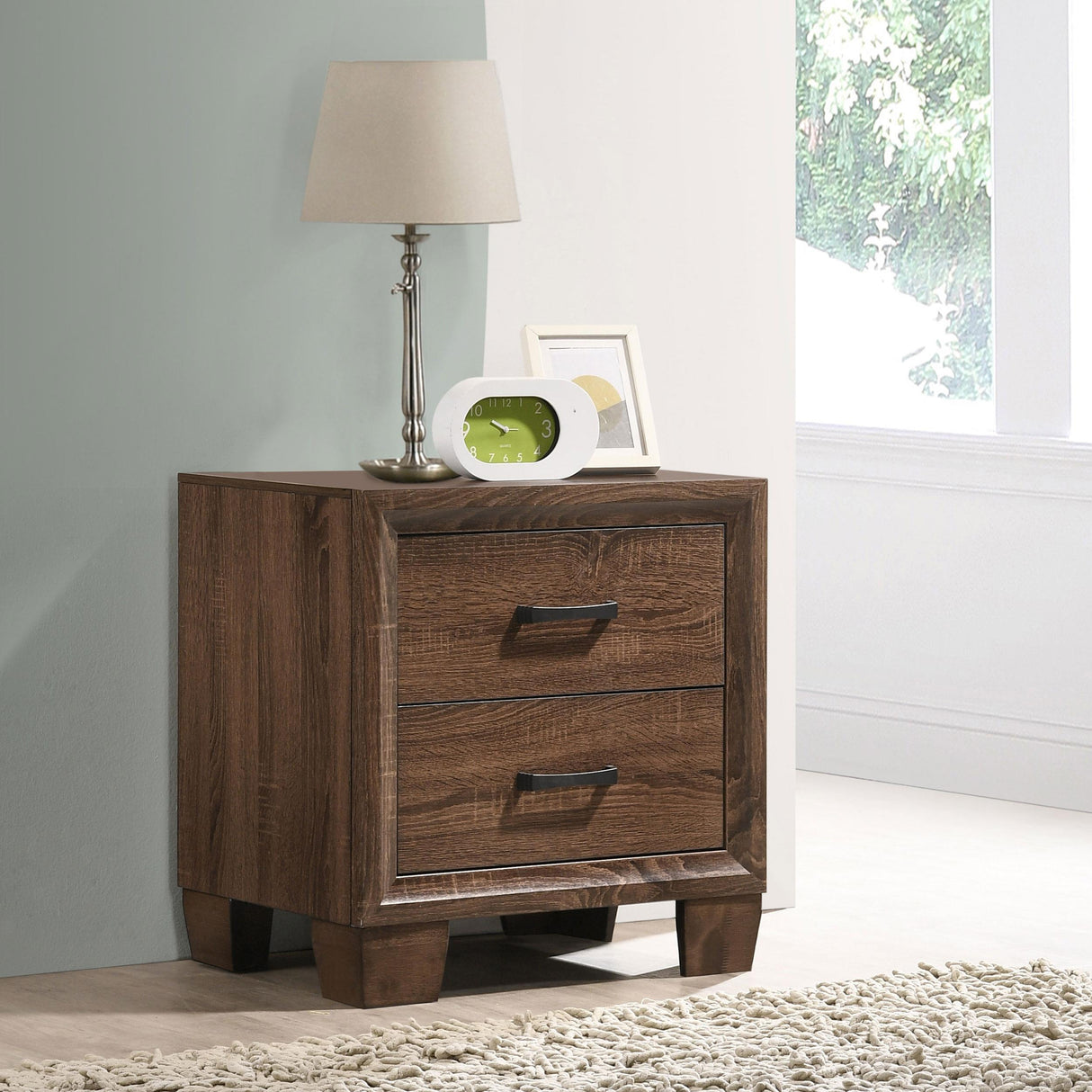 Coaster Brandon 2-drawer Nightstand Warm Brown