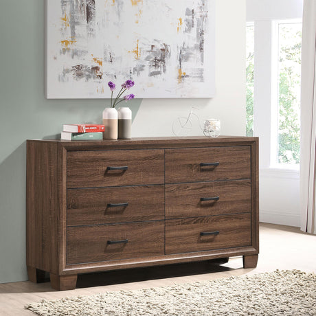 Coaster Brandon 6-drawer Dresser Warm Brown