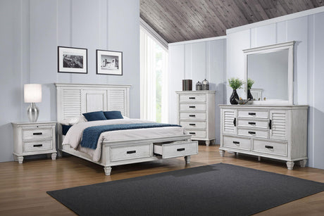 Coaster Franco 5-piece Eastern King Bedroom Set Distressed White