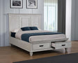 Coaster Franco Wood Queen Storage Panel Bed Distressed White