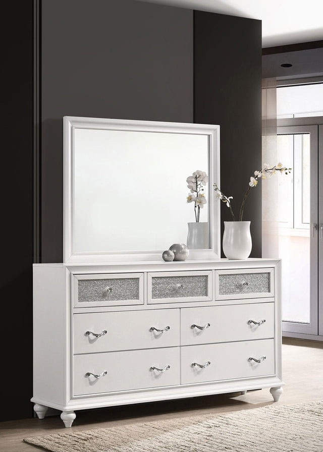 Coaster Barzini 7-drawer Dresser with Mirror White