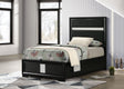 Coaster Miranda 54-inch Upholstered Twin Panel Bed Black