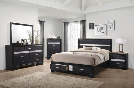Coaster Miranda 5-piece Eastern King Bedroom Set Black