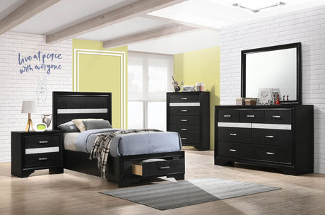 Coaster Miranda 5-piece Twin Bedroom Set Black