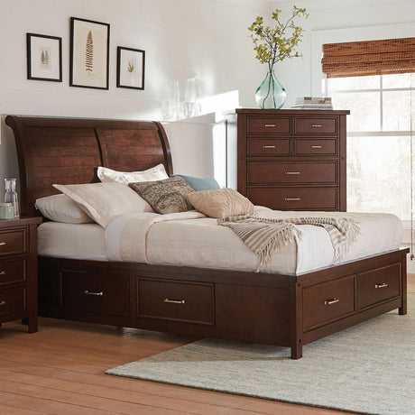 Coaster Barstow Queen Storage Bed Pinot Noir