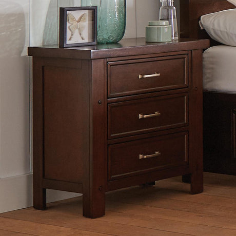 Coaster Barstow 3-drawer Nightstand Pinot Noir