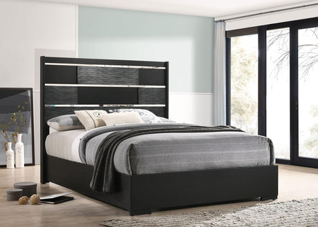 Coaster Blacktoft Wood Eastern King Panel Bed Black