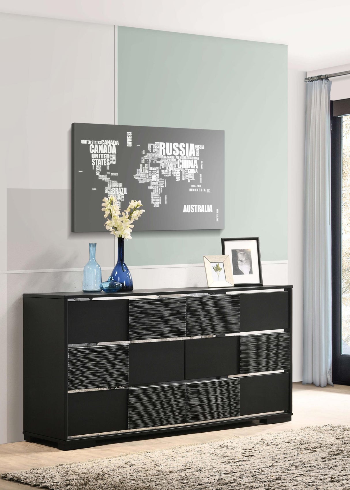 Coaster Blacktoft 6-drawer Dresser Black