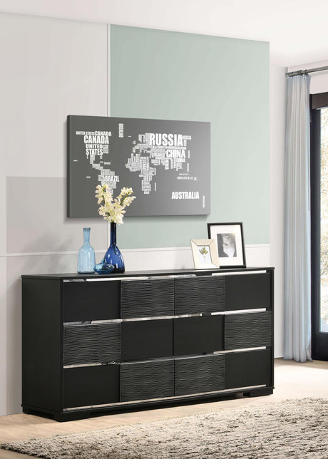 Coaster Blacktoft 6-drawer Dresser Black