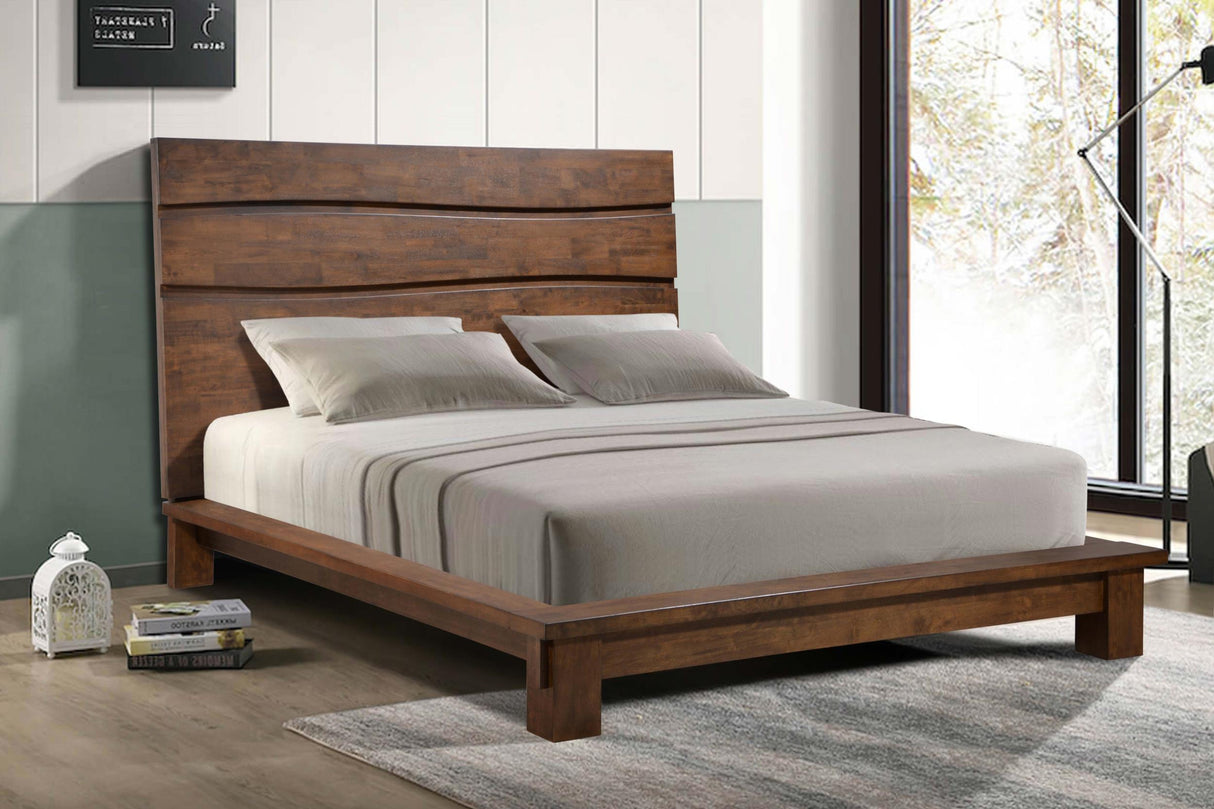 Coaster Genevieve Wood California King Panel Bed Dark Brown