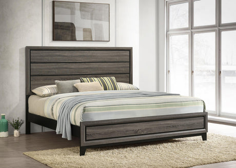 Coaster Watson Wood Eastern King Panel Bed Grey Oak